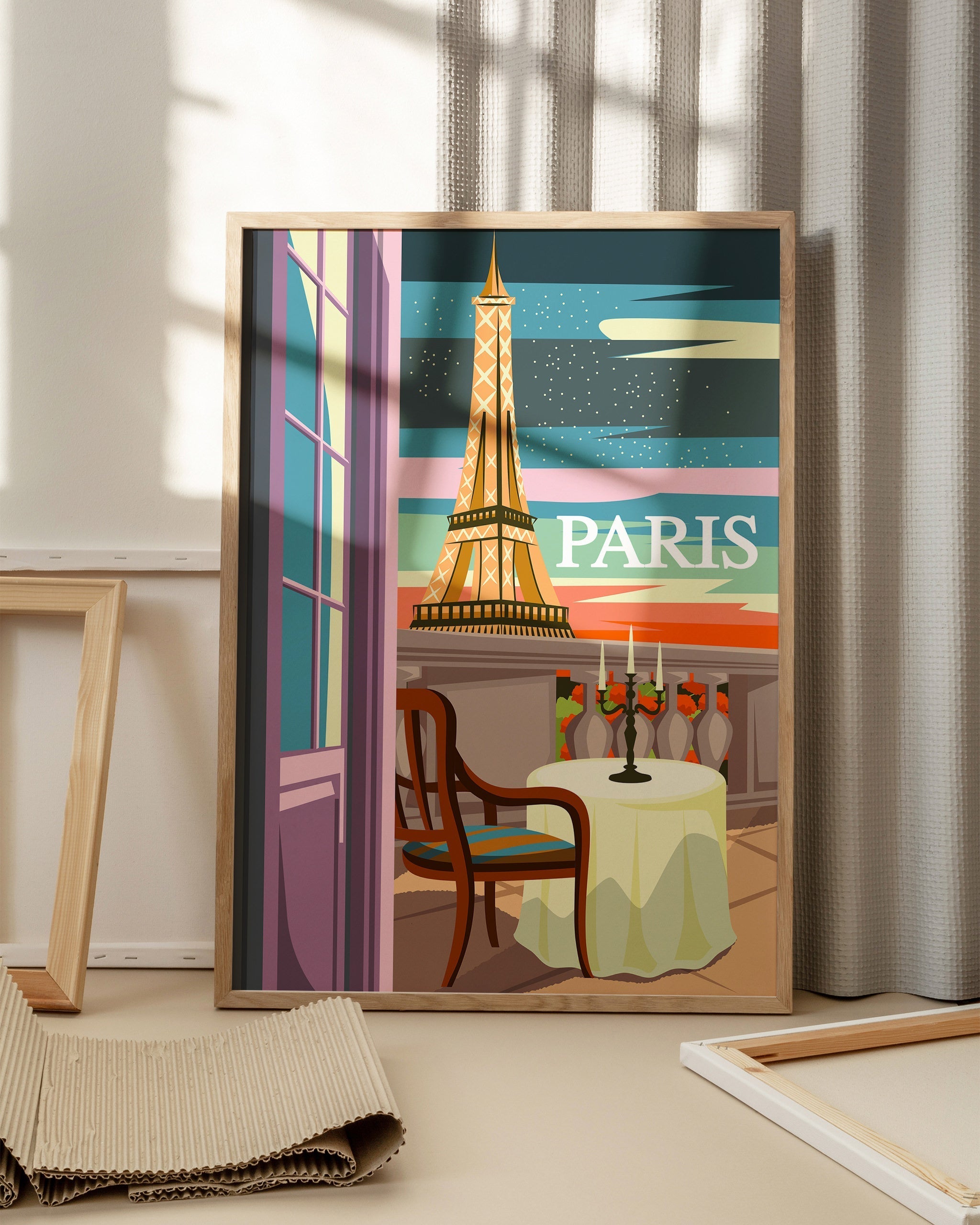 Café Charm: Paris Manzarası-poster-Poster Depo
