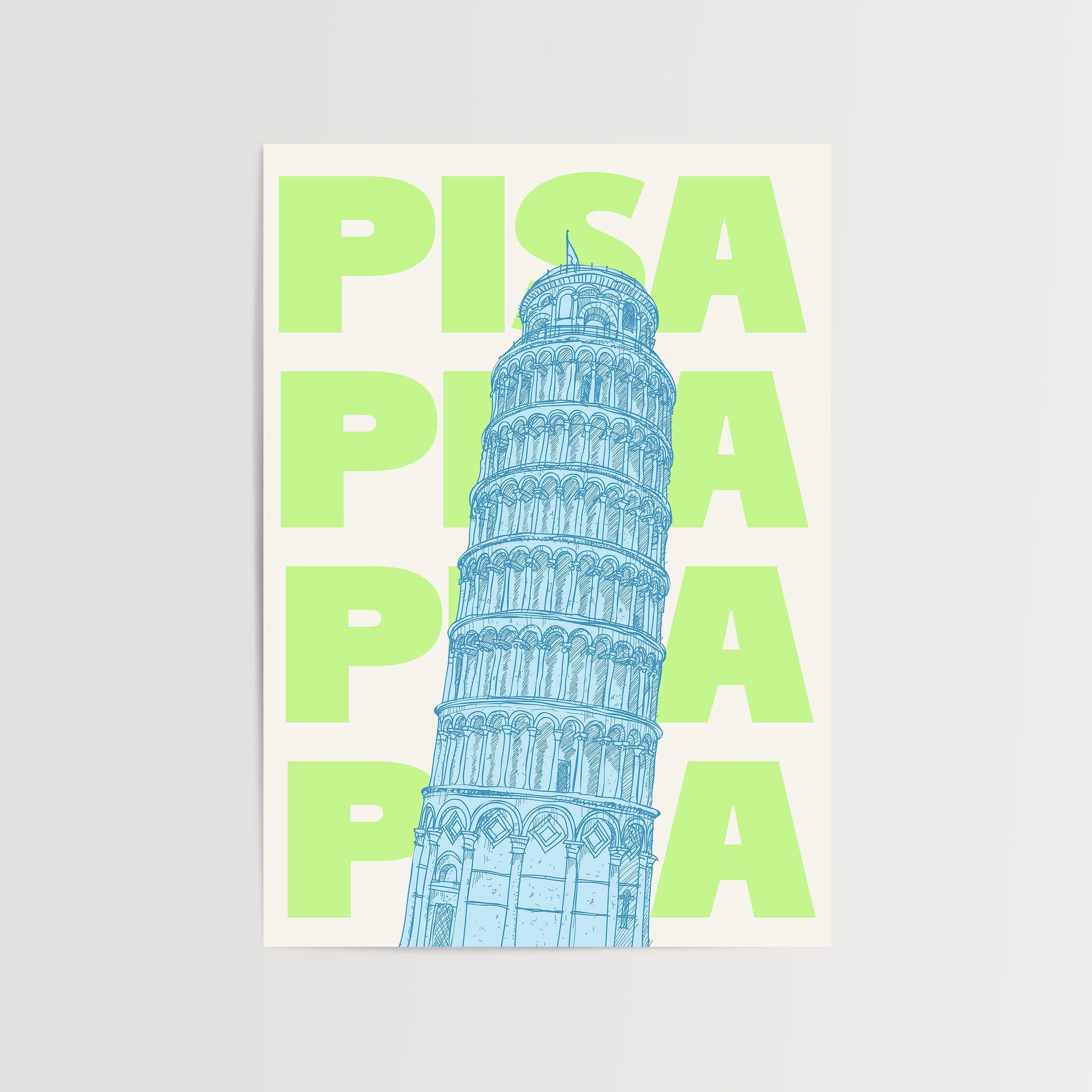 Eğik Pisa Kulesi-poster-Poster Depo