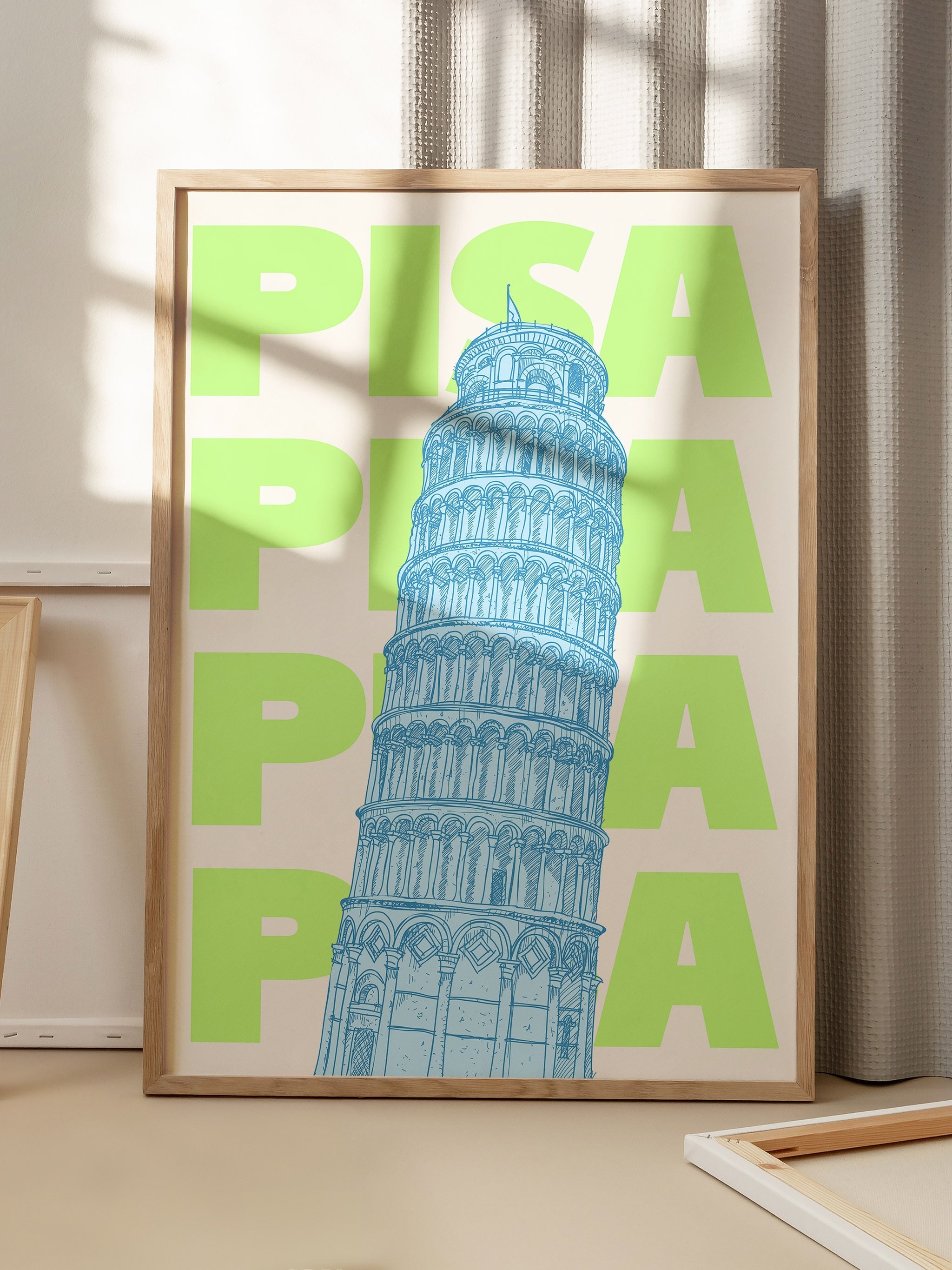 Eğik Pisa Kulesi-poster-Poster Depo