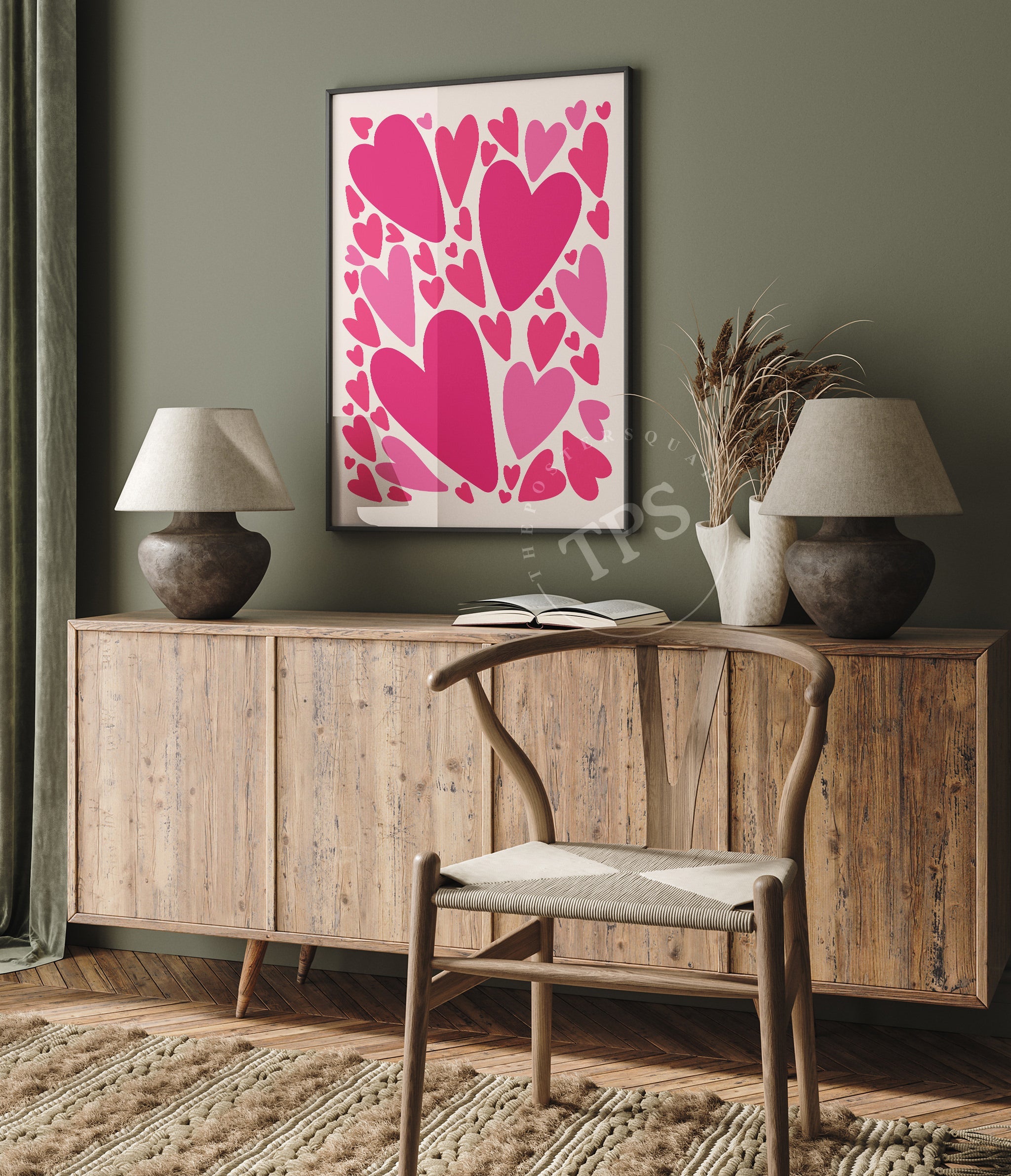 Pembe Kalp-poster-Poster Depo