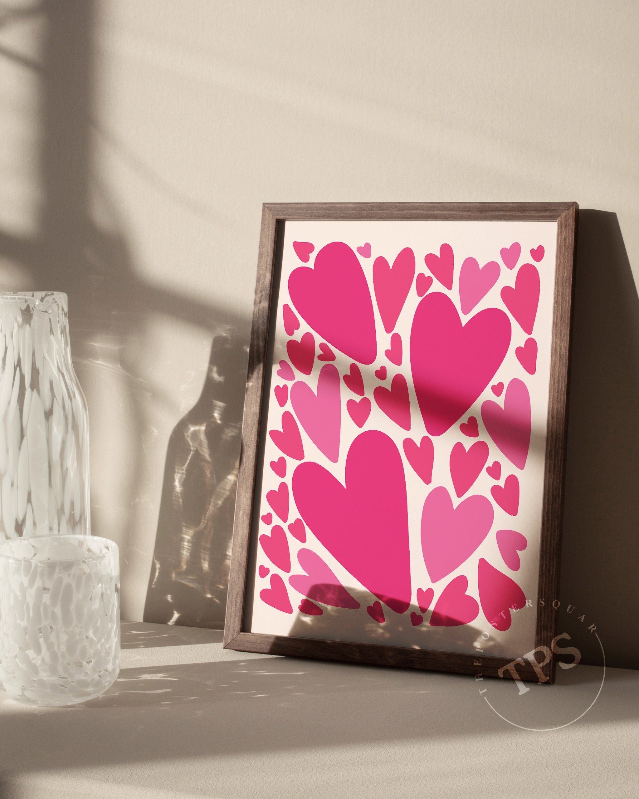 Pembe Kalp-poster-Poster Depo