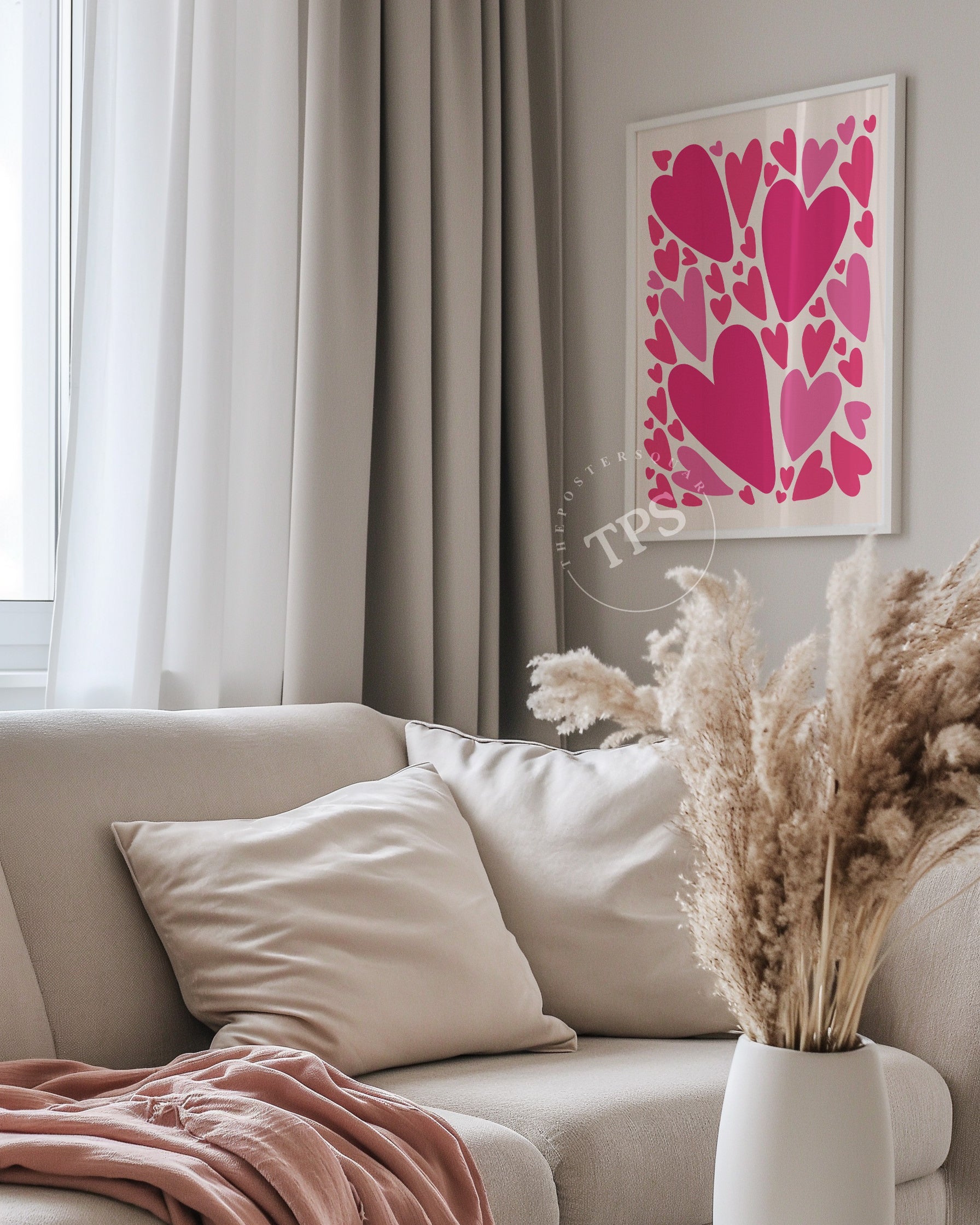 Pembe Kalp-poster-Poster Depo