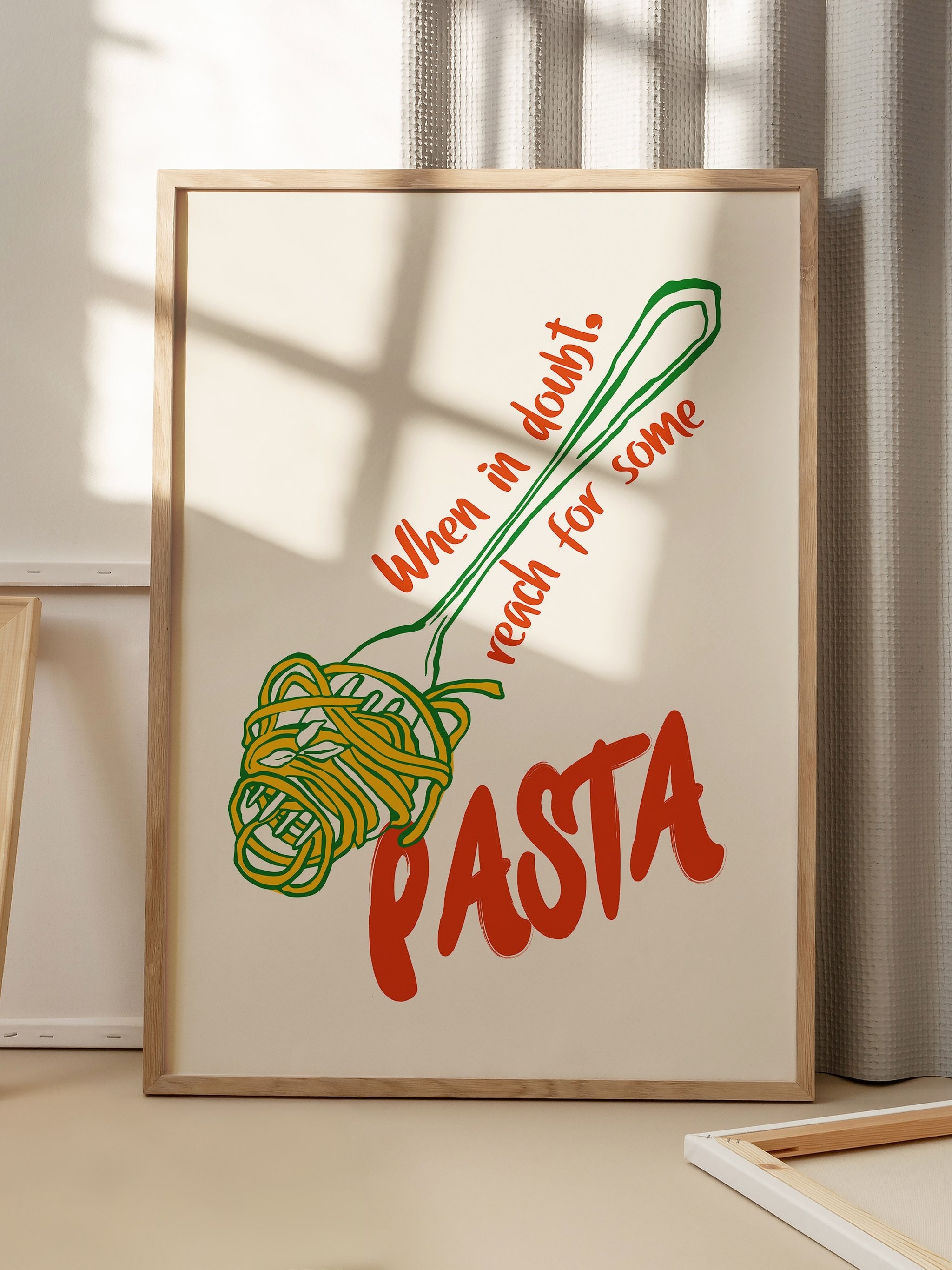 Biraz Makarna İçin Uzanın-poster-Poster Depo