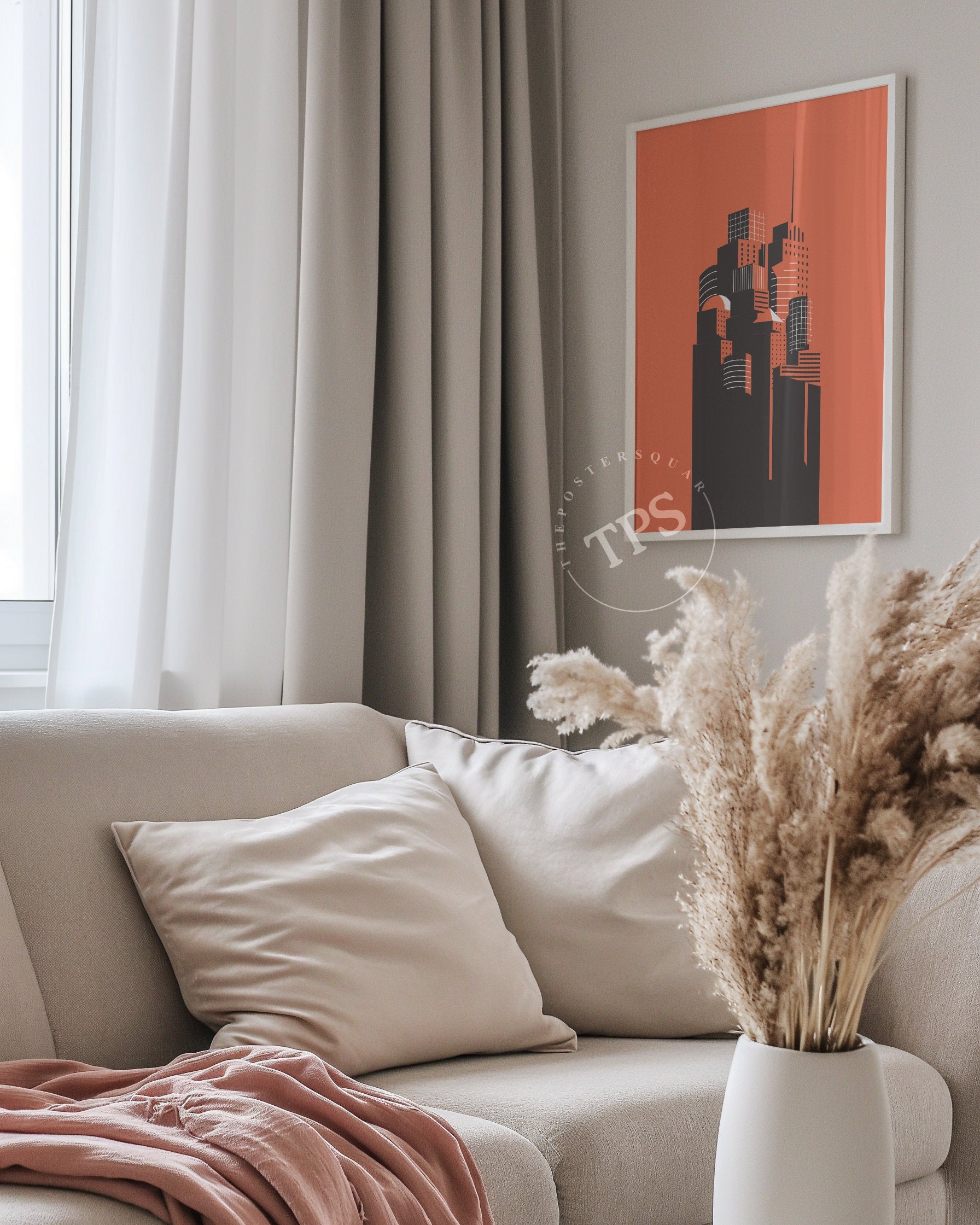 Siluet Şehir-poster-Poster Depo