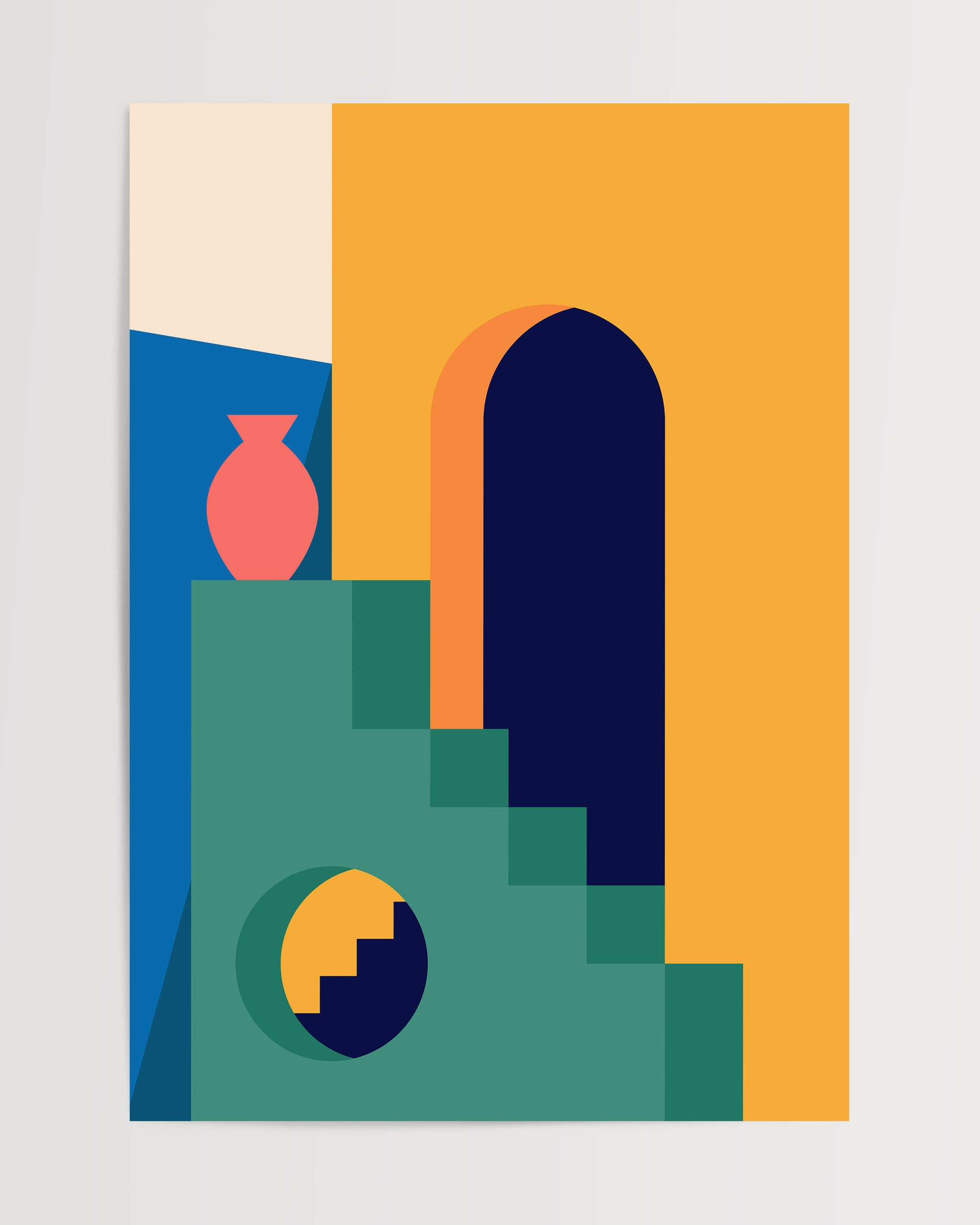 Kübist Mimari No.2-poster-Poster Depo