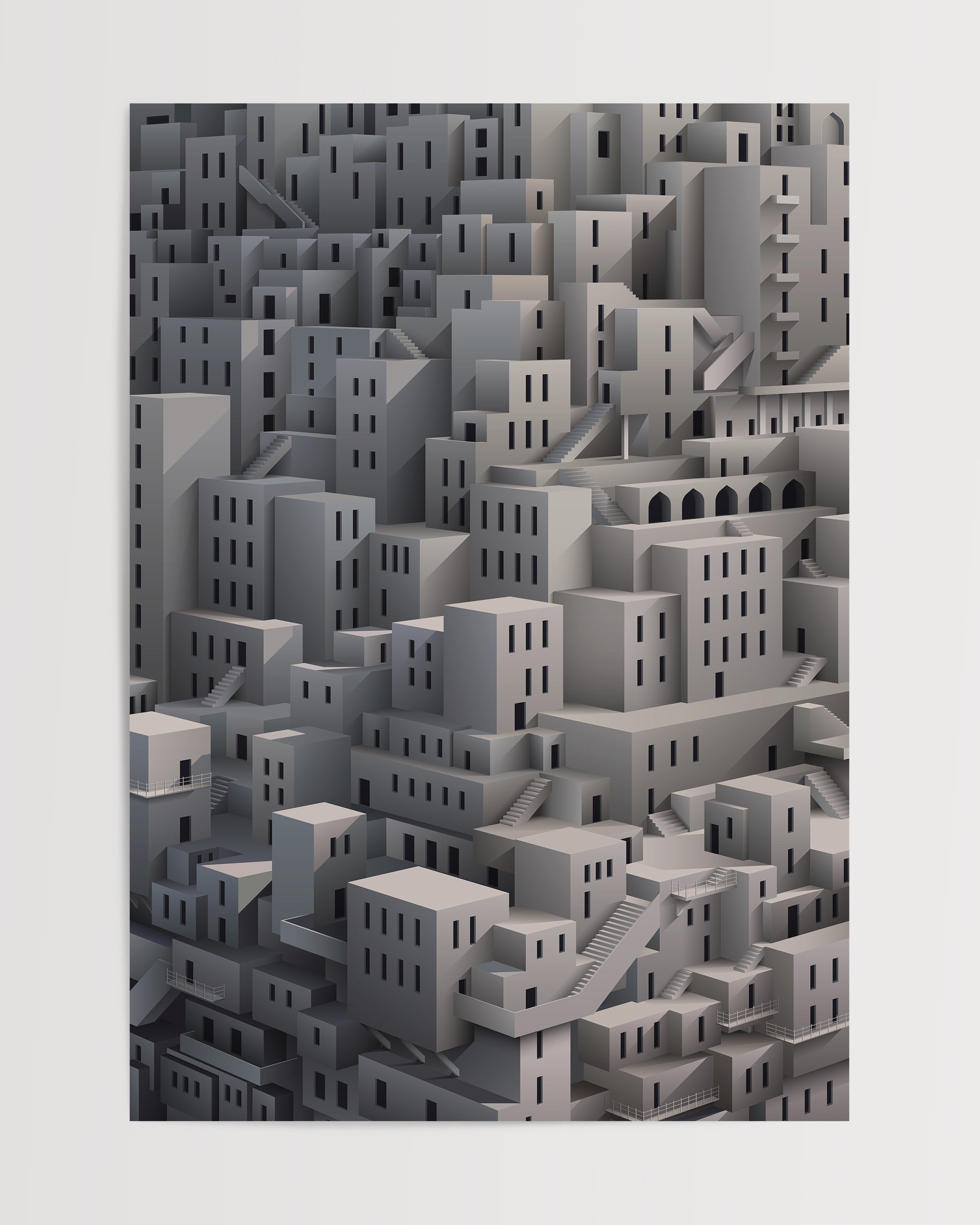 Entrikaya Giden Merdiven-poster-Poster Depo