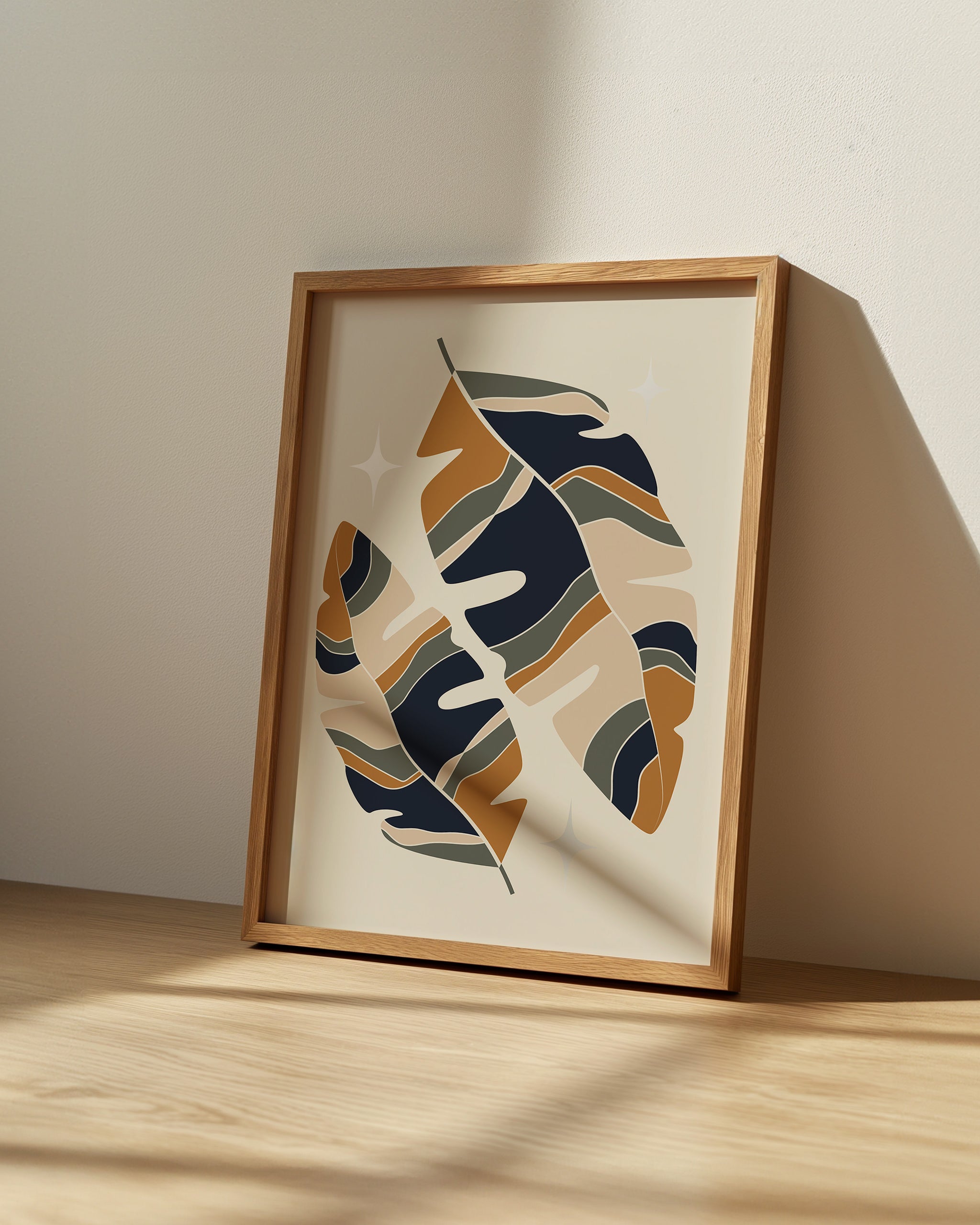 Şık Yaprak Silüeti-poster-Poster Depo