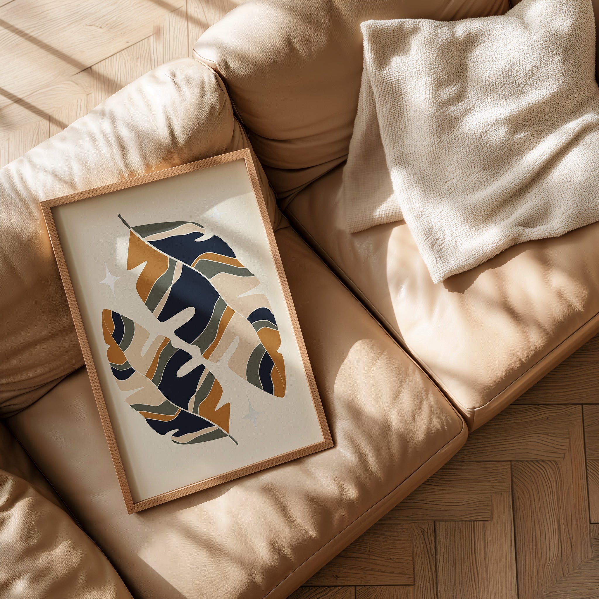 Şık Yaprak Silüeti-poster-Poster Depo