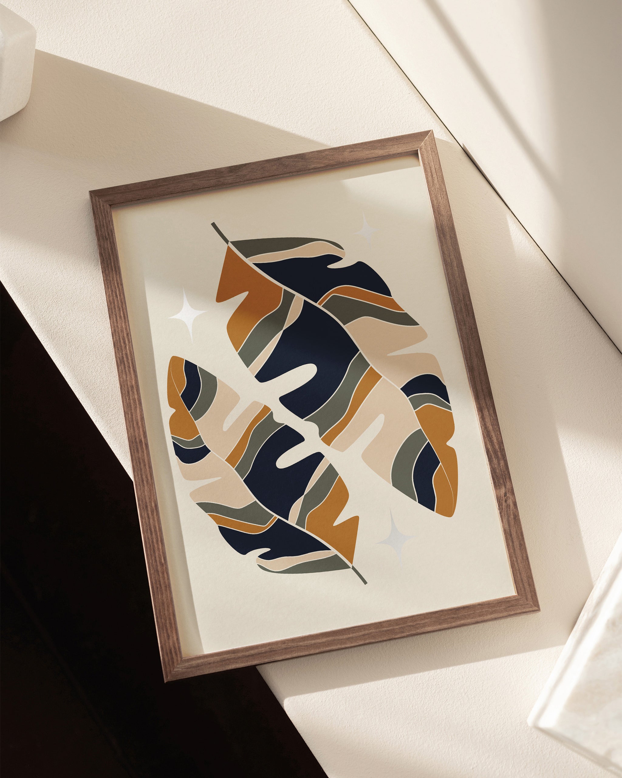 Şık Yaprak Silüeti-poster-Poster Depo