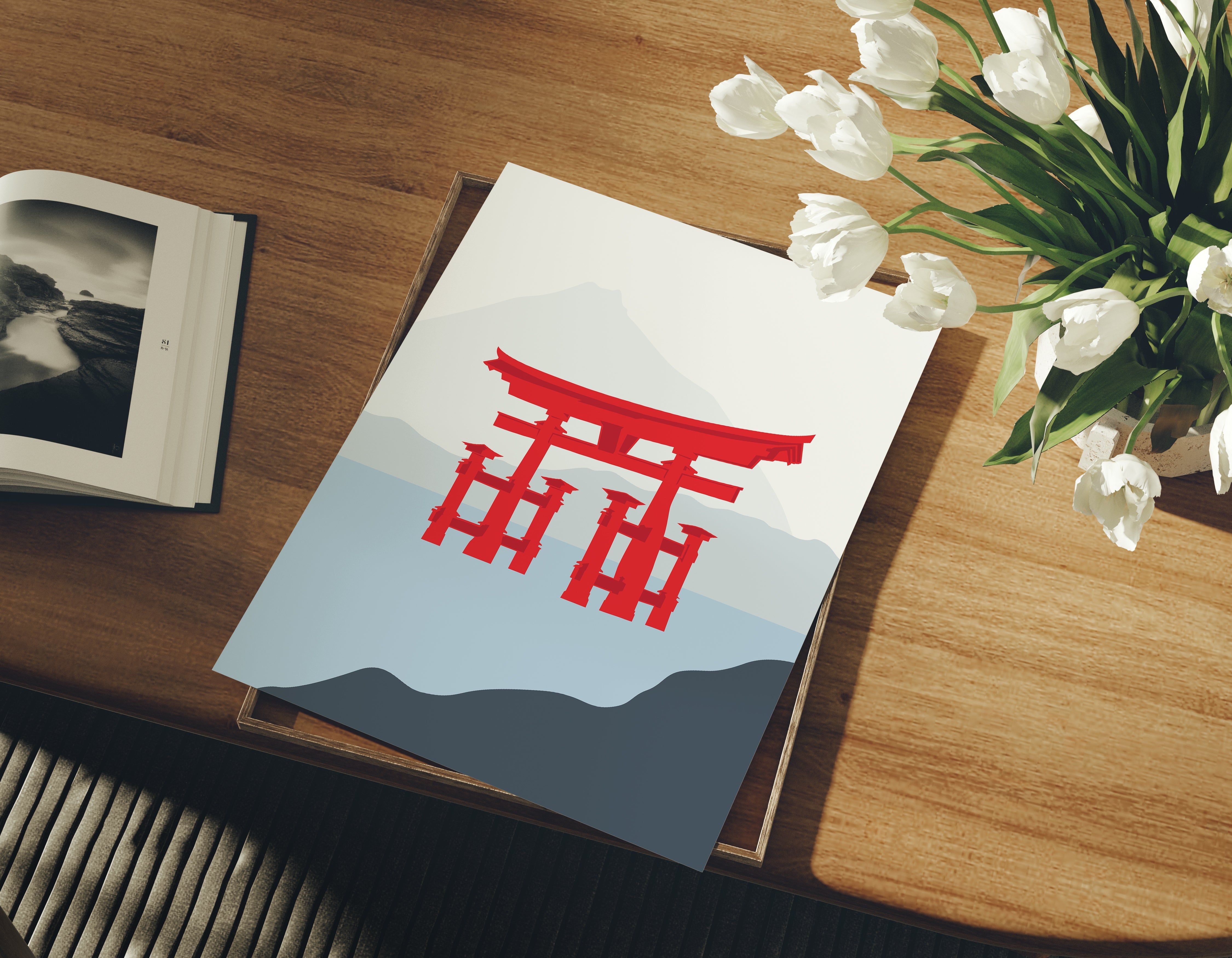 Büyük Torii Kapısı - Hiroşima, Japonya-poster-Poster Depo