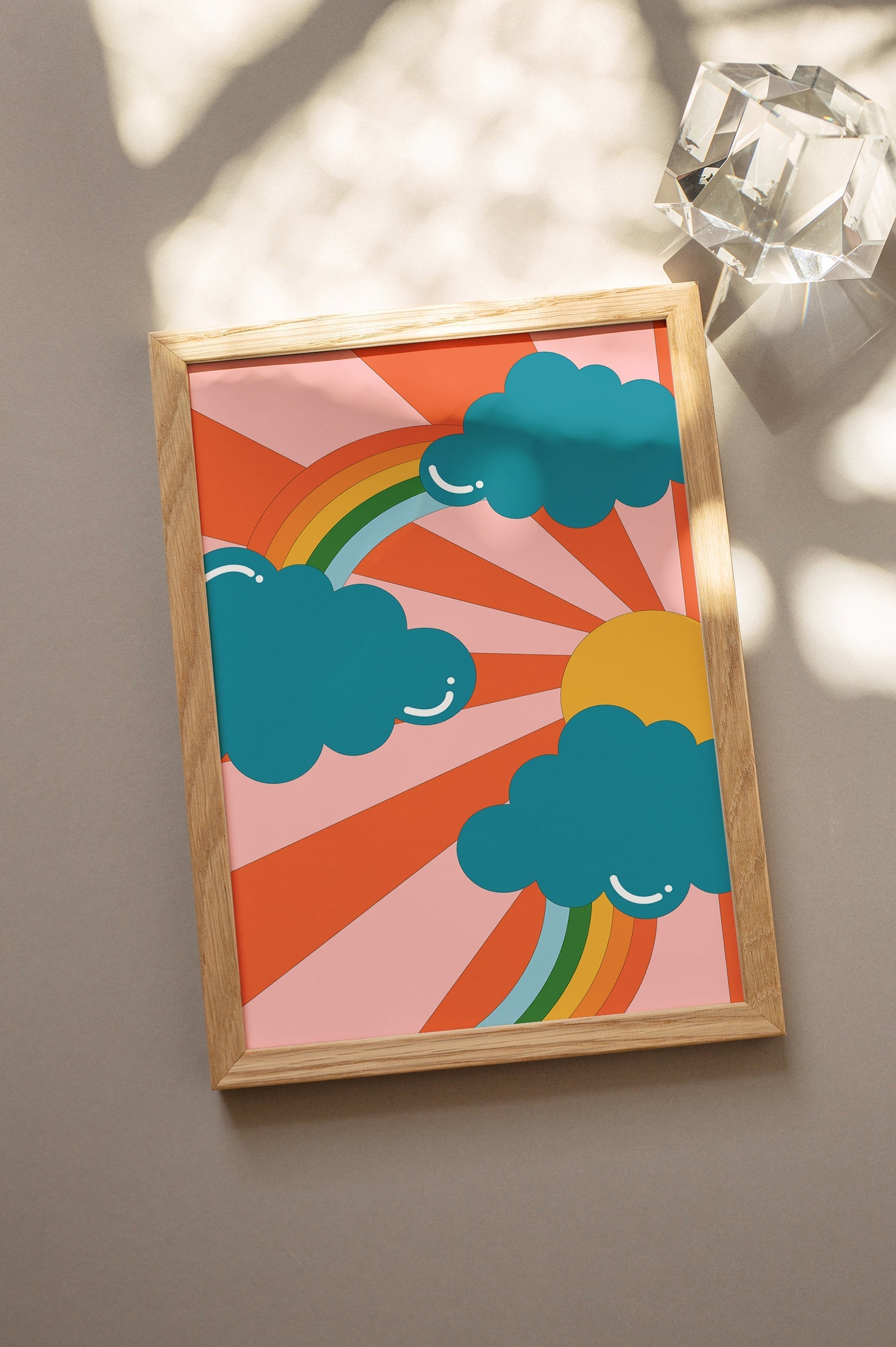 Harika Güneş ve bulutlar-poster-Poster Depo