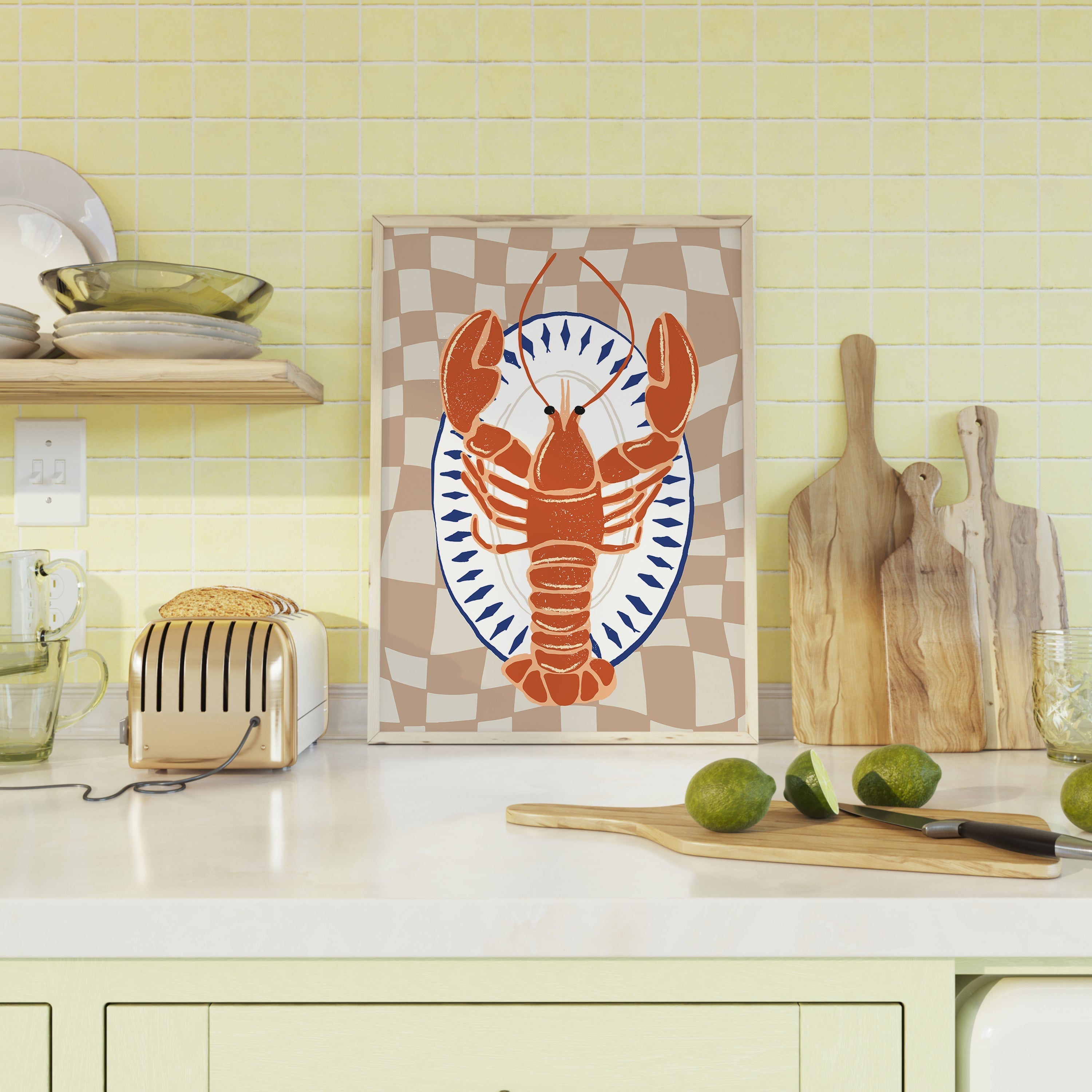 Istakoz Tabağı - Yemek-poster-Poster Depo