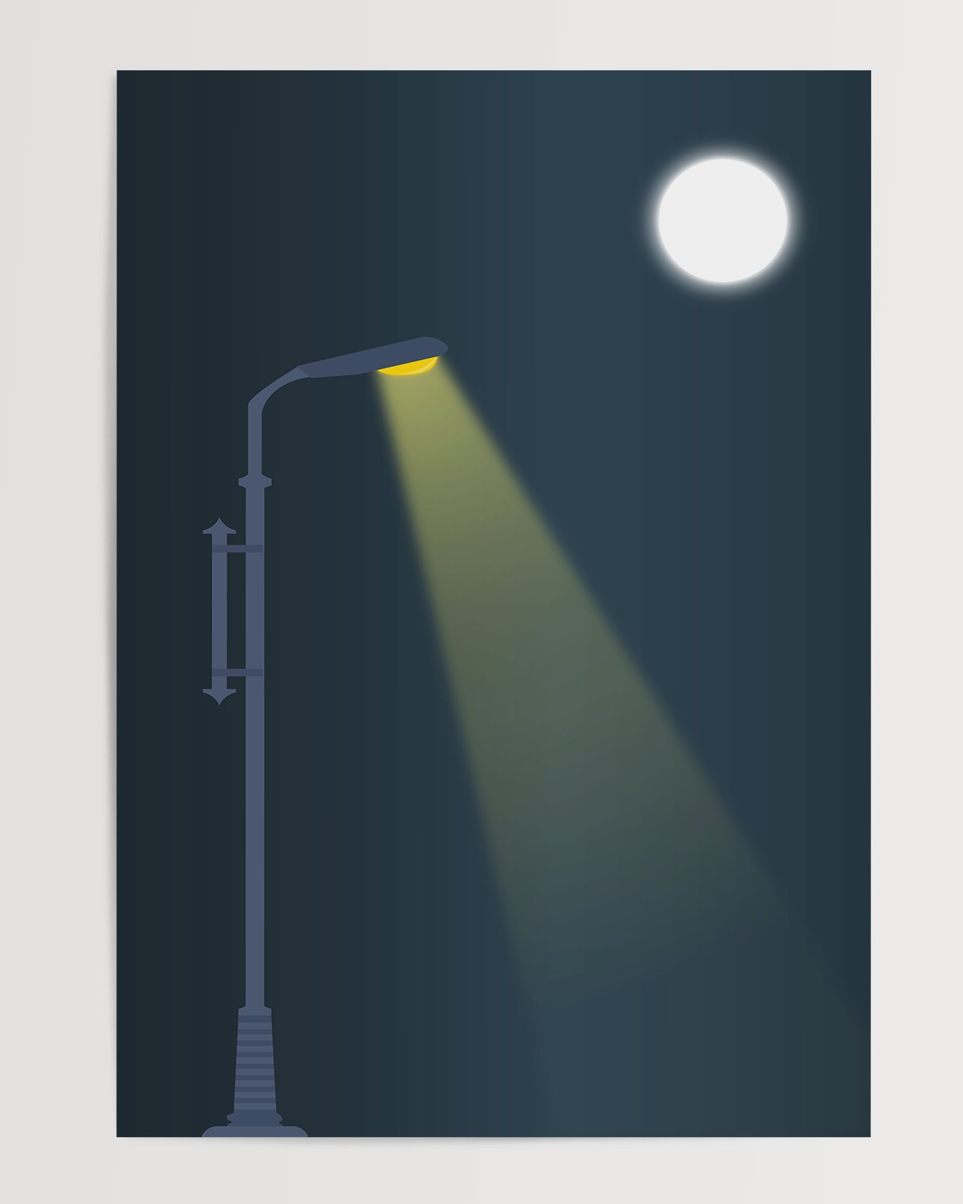 Gece Sokak Lambası-poster-Poster Depo