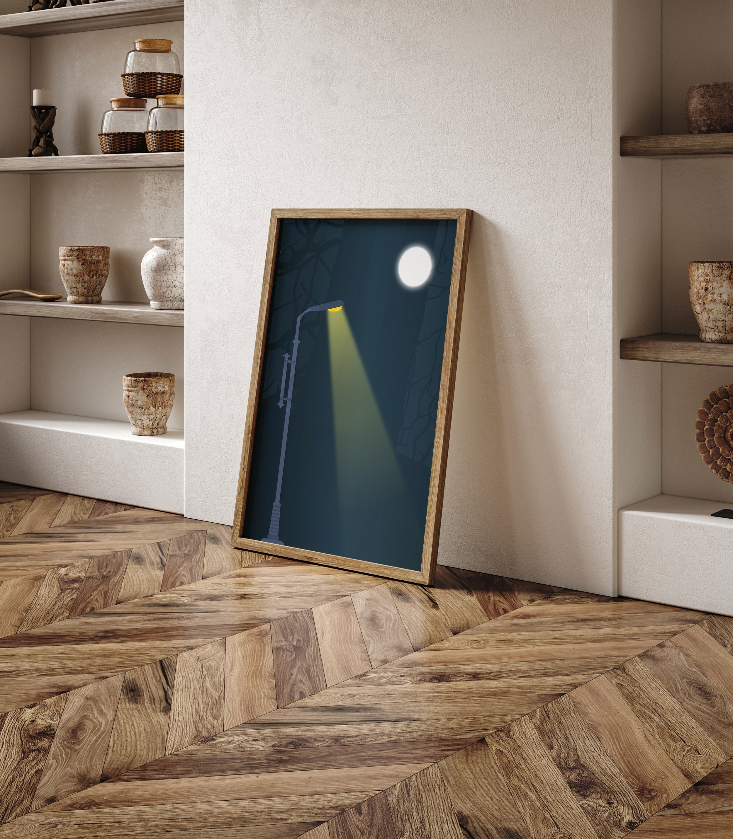 Gece Sokak Lambası-poster-Poster Depo