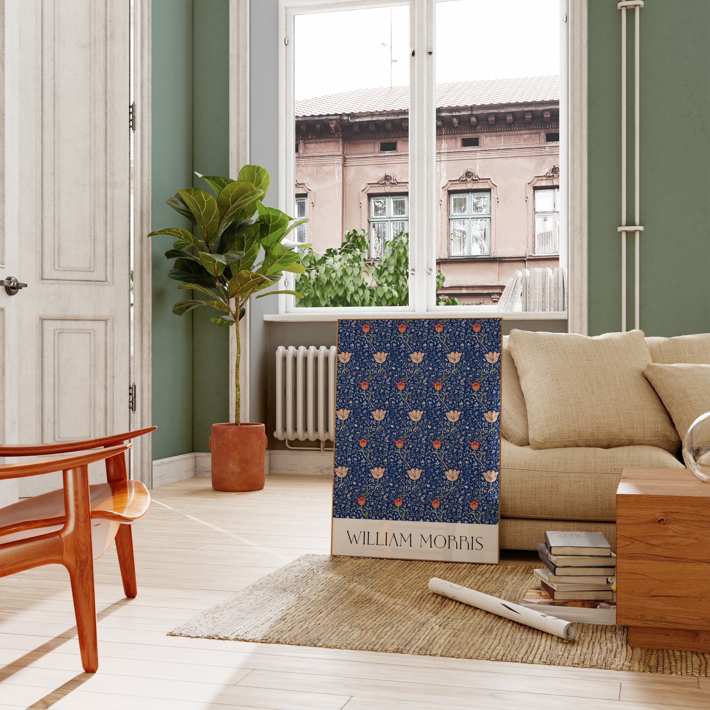 Pembe ve Kırmızı Lale Çiçeği Deseni-poster-Poster Depo