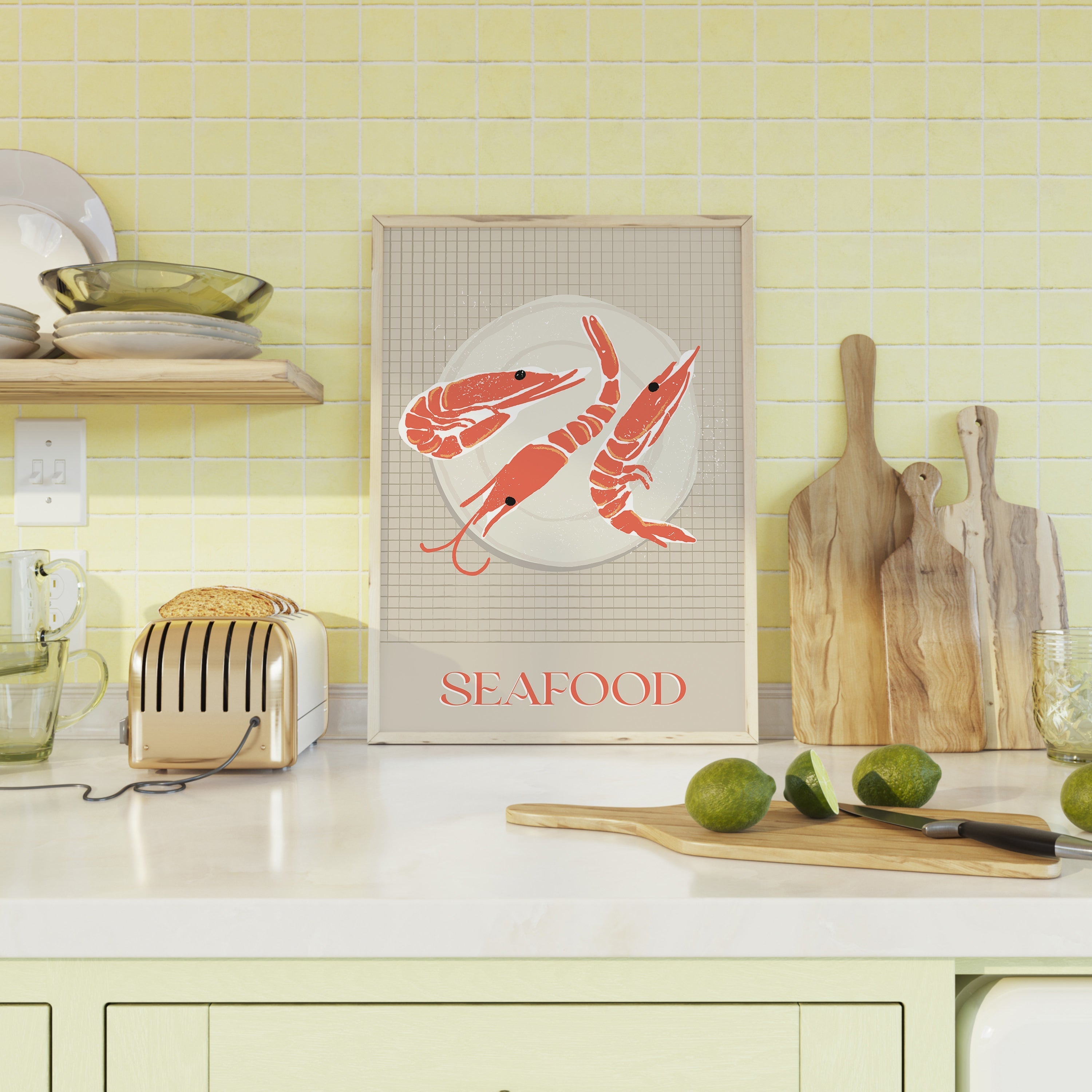 Karides Tabağı - Yemek-poster-Poster Depo