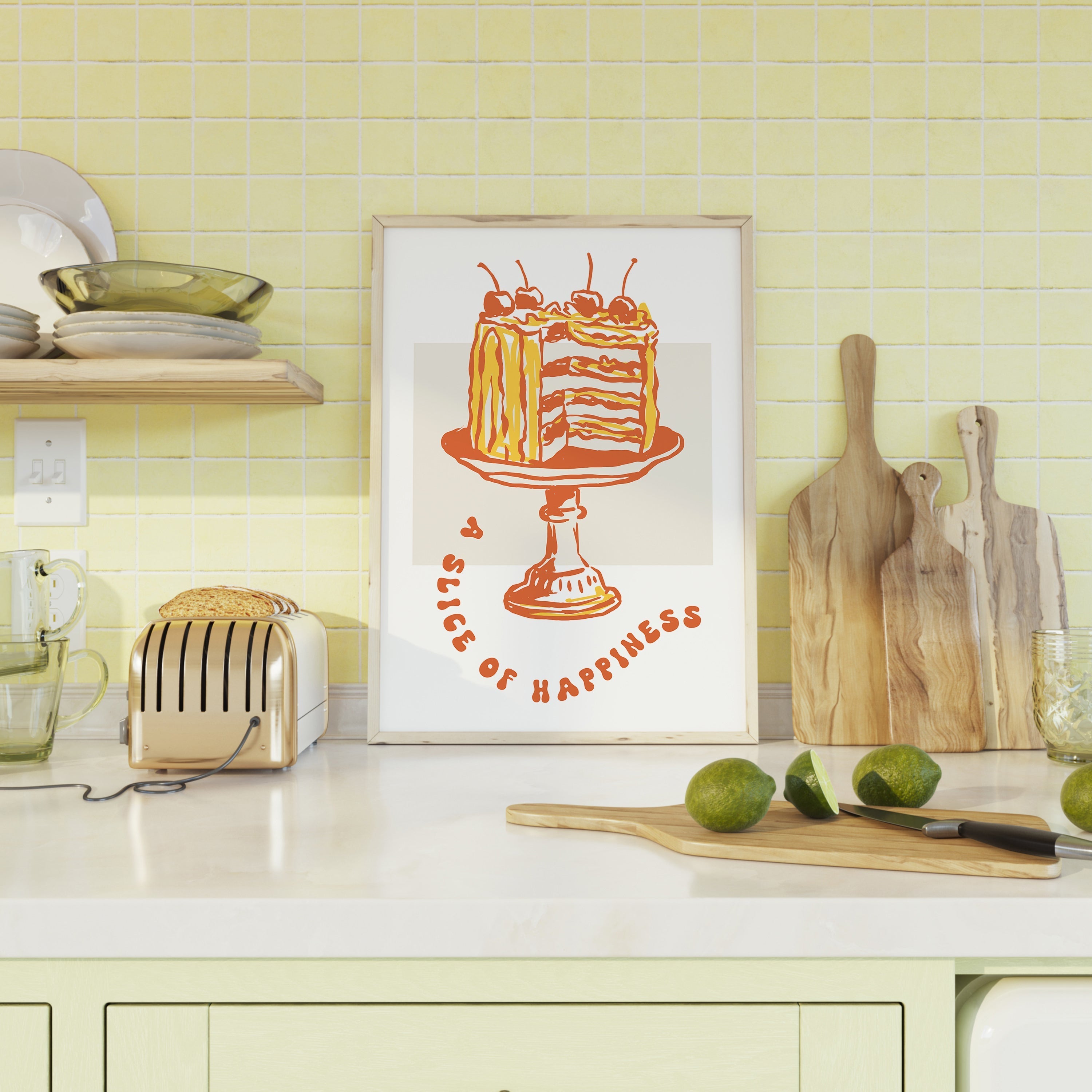 Mutluluk Dilimi - Yemek-poster-Poster Depo