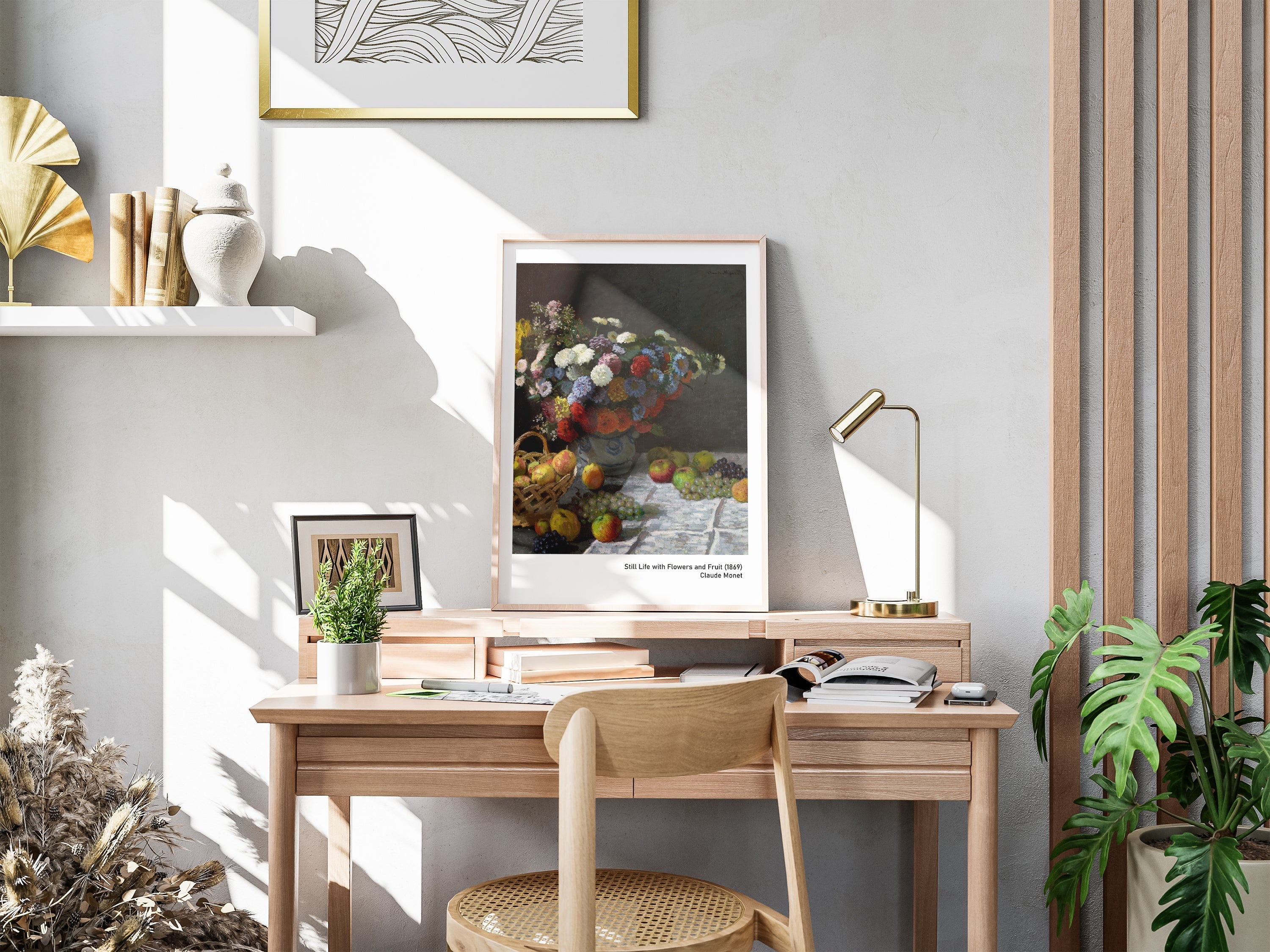Çiçek ve Meyveli Natürmort (1869)-poster-Poster Depo