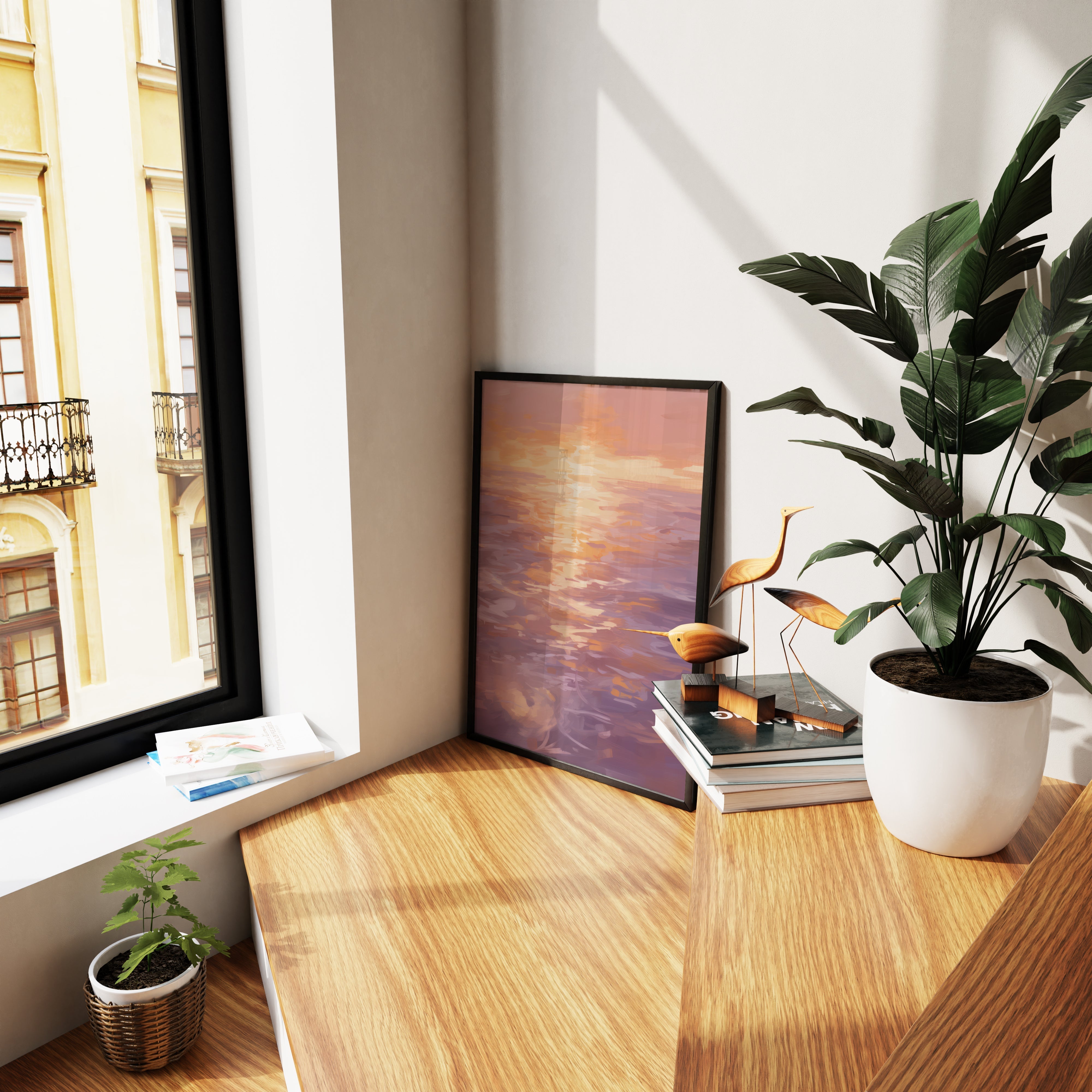 Denizin Üzerinde Gün Batımı-poster-Poster Depo