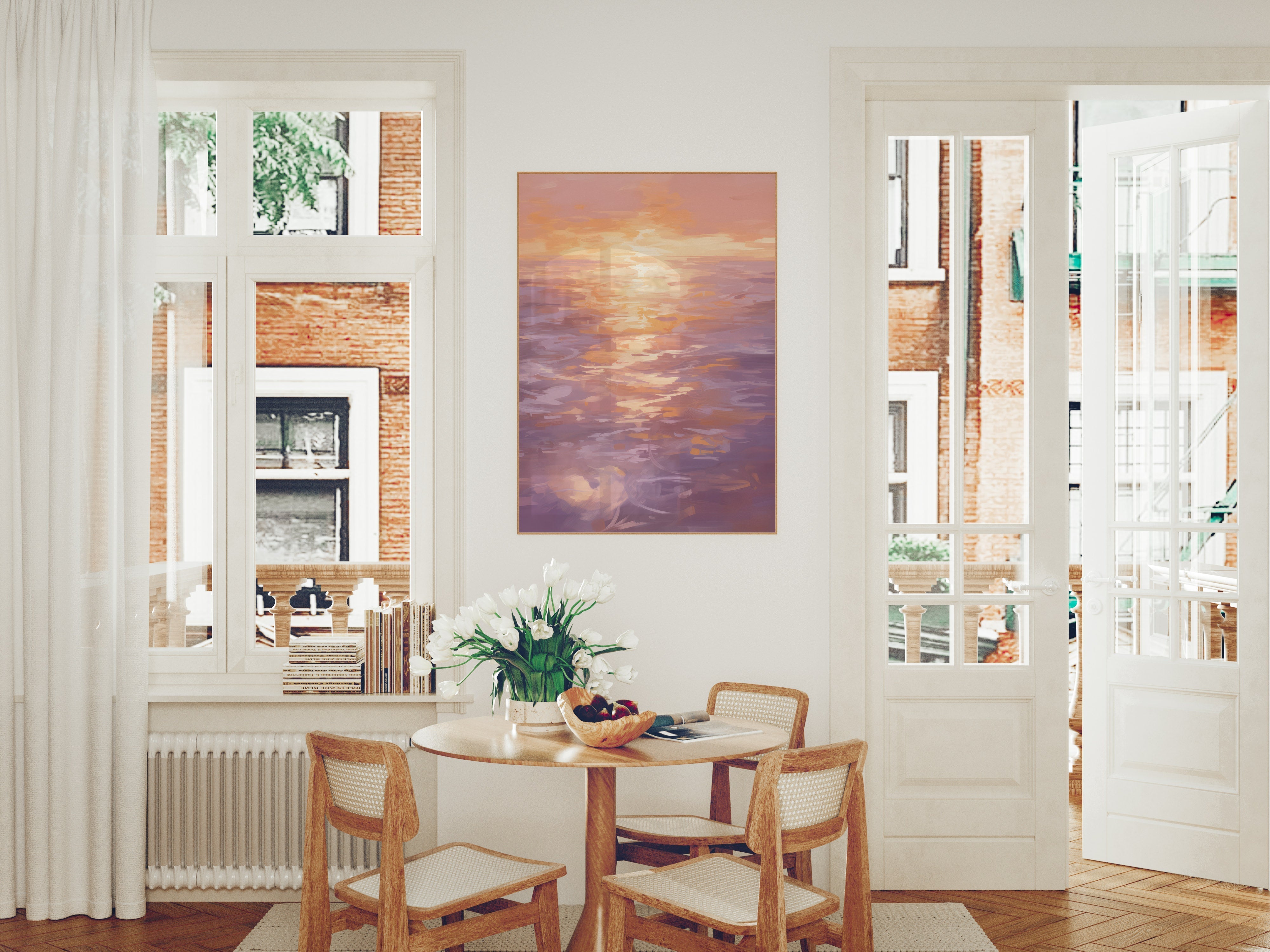 Denizin Üzerinde Gün Batımı-poster-Poster Depo