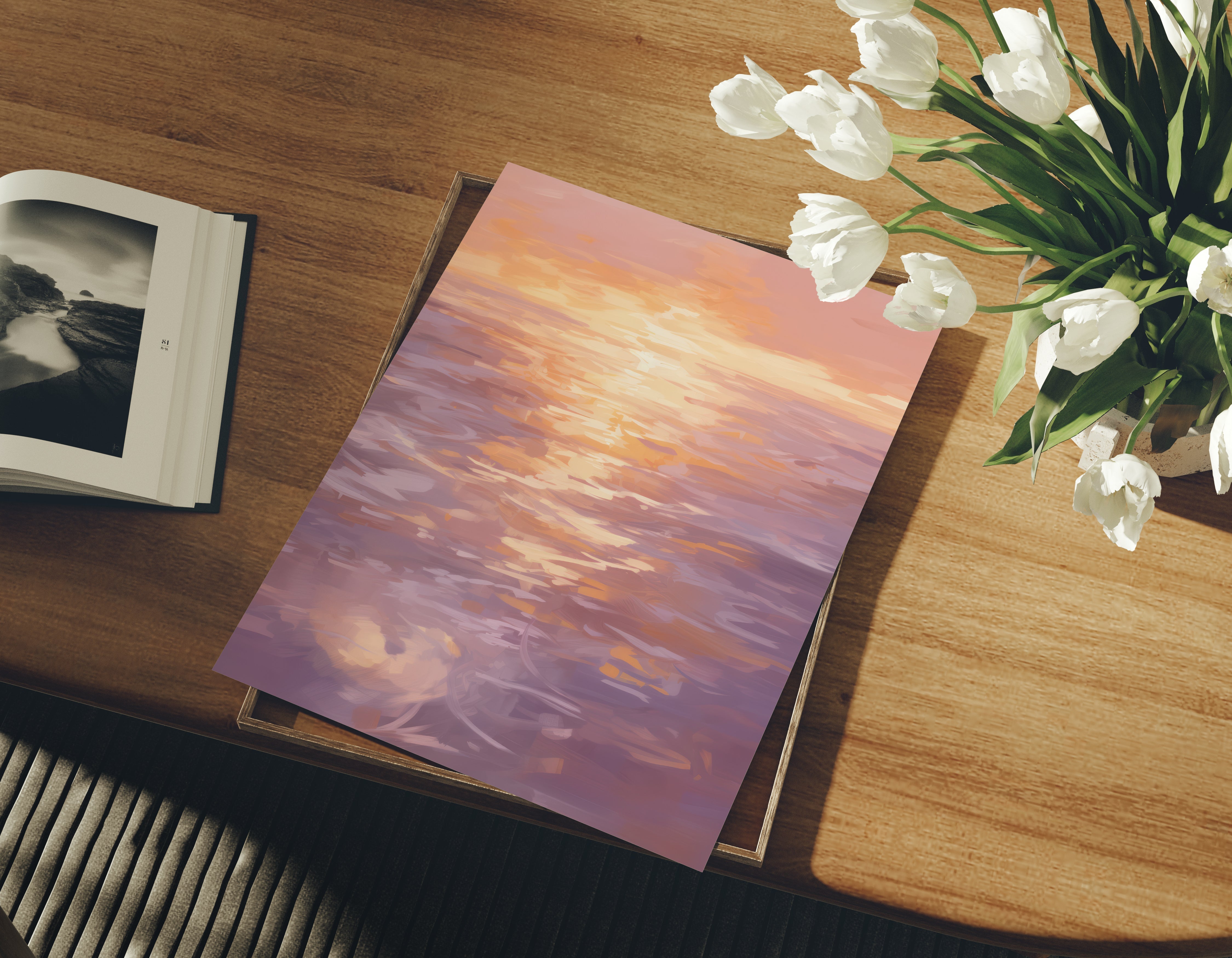 Denizin Üzerinde Gün Batımı-poster-Poster Depo