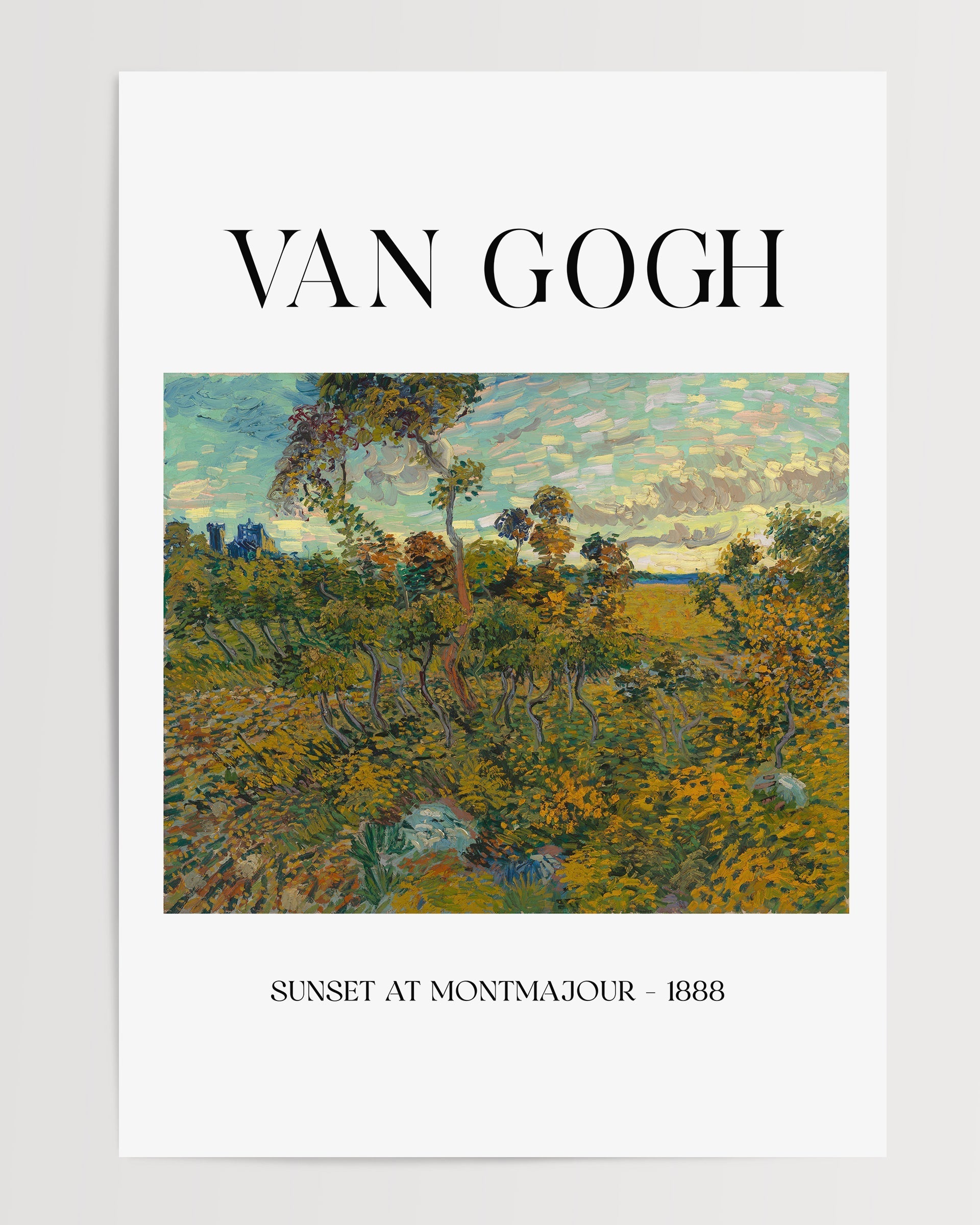 Montmajour'da Gün Batımı (1888)-poster-Poster Depo