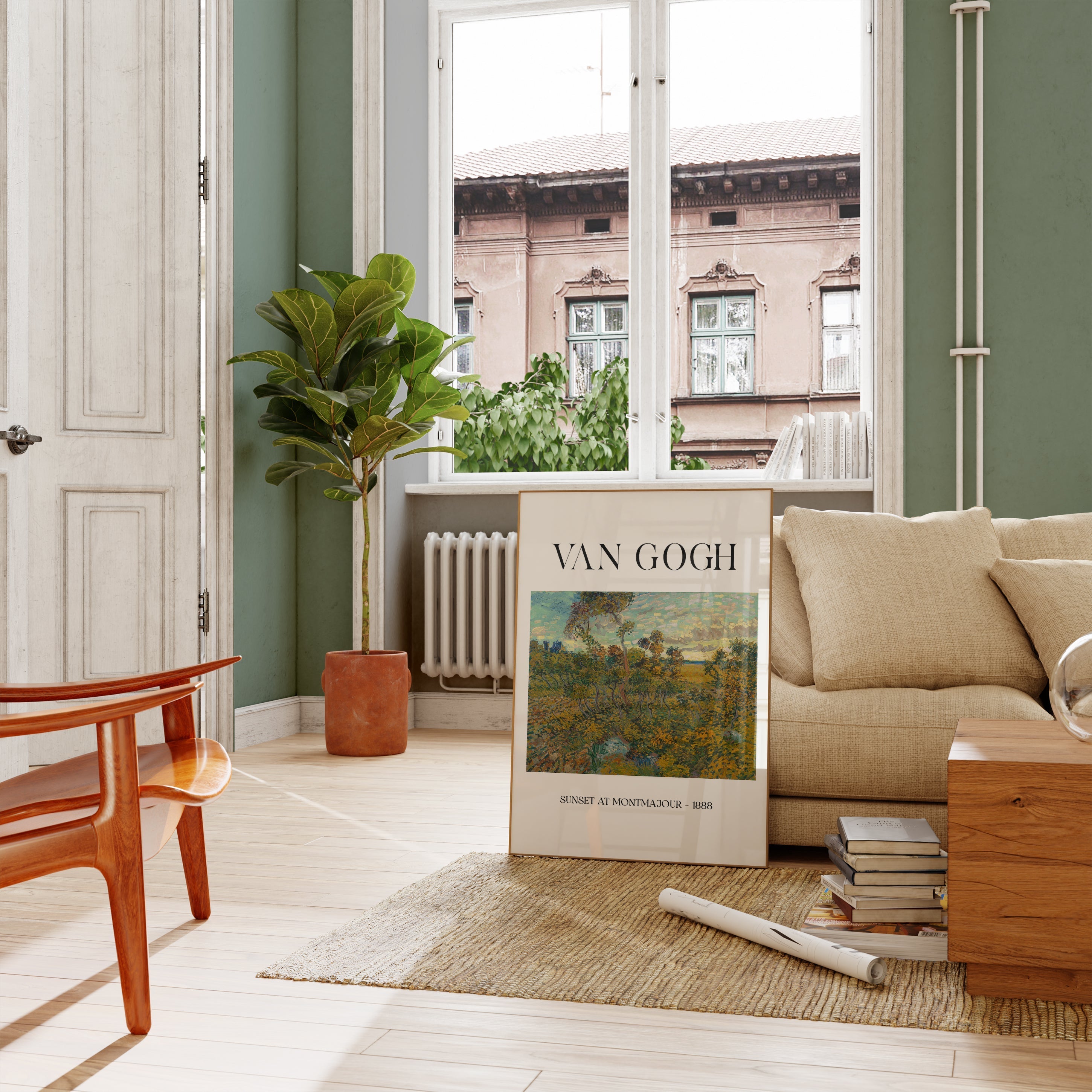 Montmajour'da Gün Batımı (1888)-poster-Poster Depo