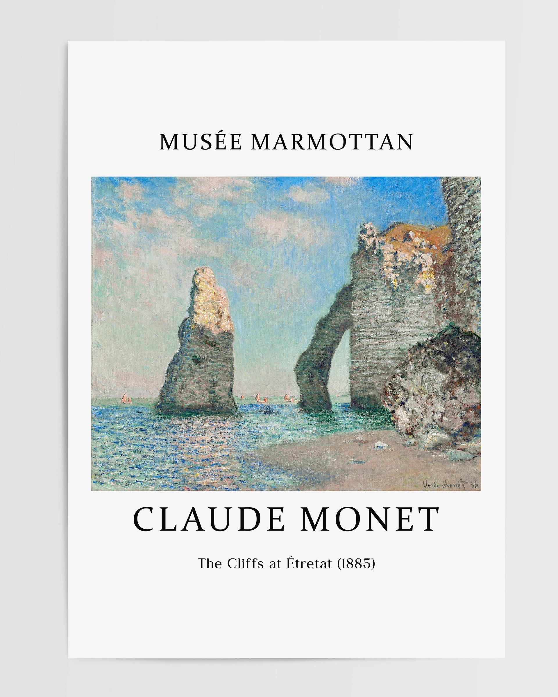Étretat Kayalıkları (1885)-poster-Poster Depo