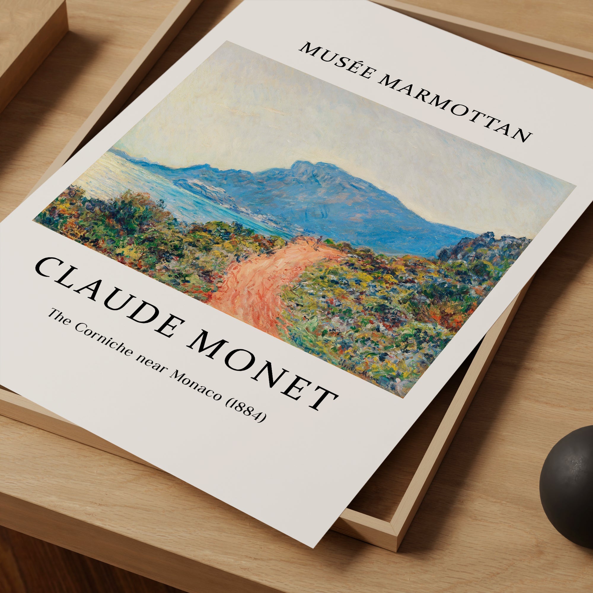 Monako yakınlarındaki Corniche (1884)-poster-Poster Depo