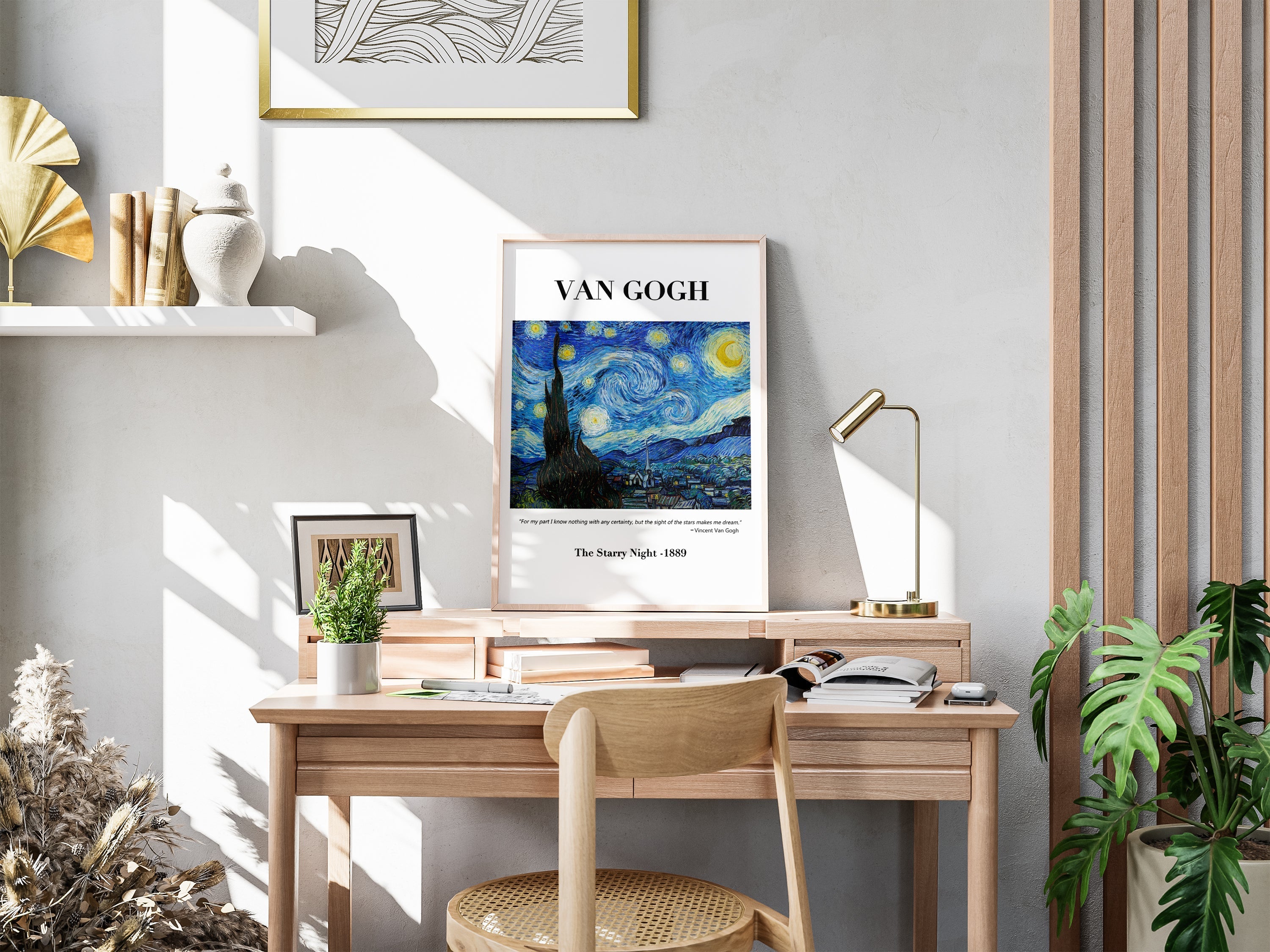 Yıldızlı Gece (1889)-poster-Poster Depo