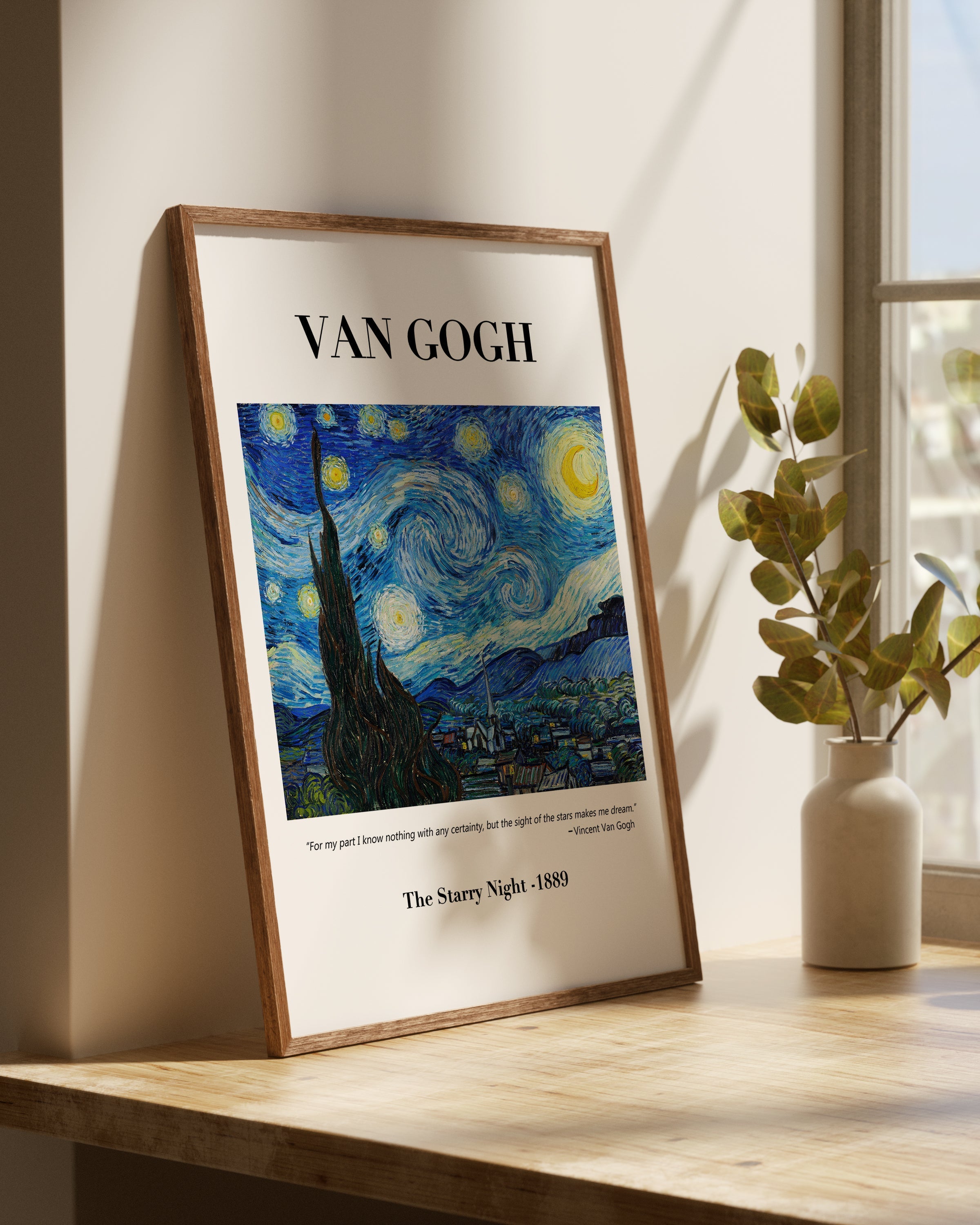 Yıldızlı Gece (1889)-poster-Poster Depo