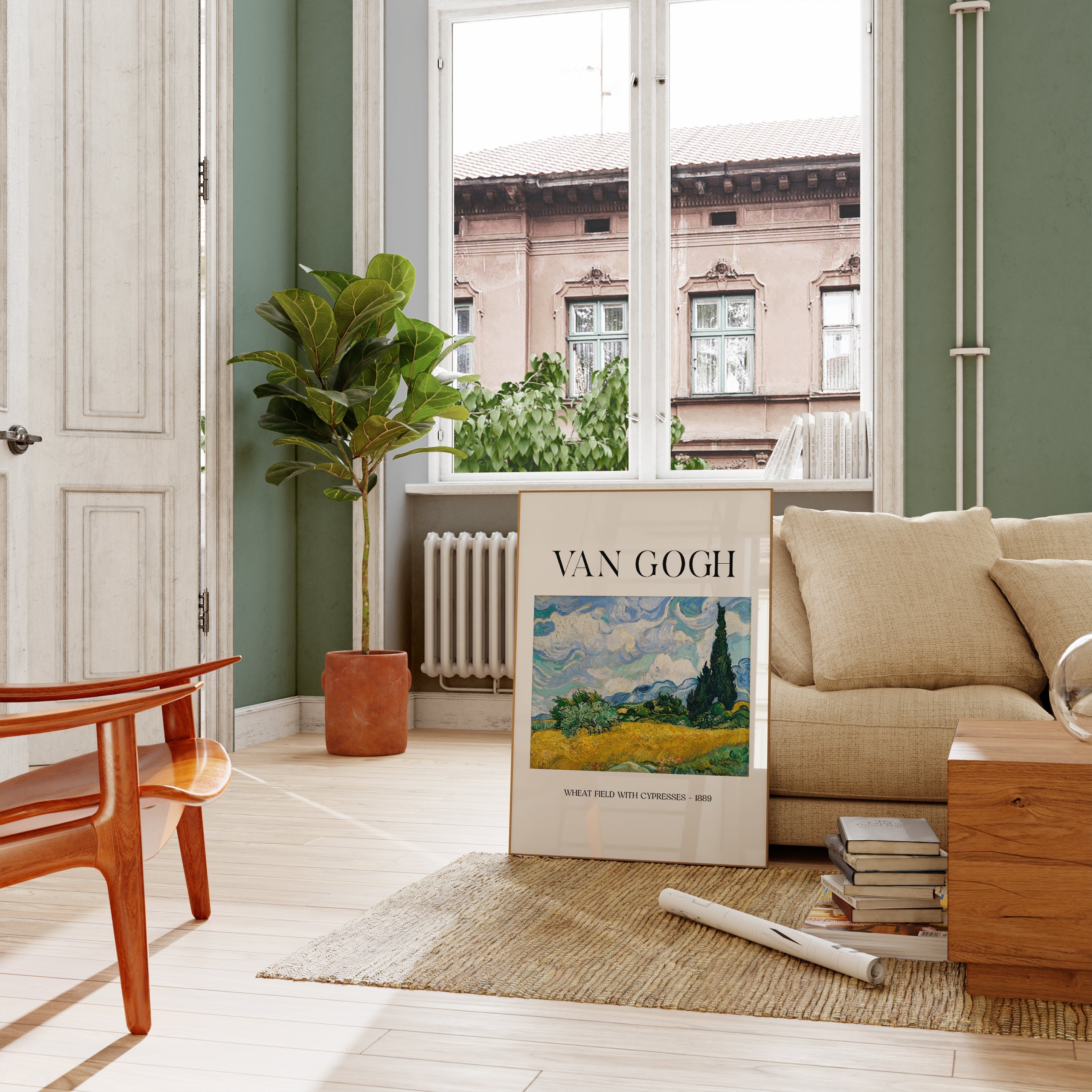 Selvili Buğday Tarlası (1889)-poster-Poster Depo